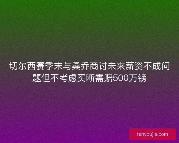 切尔西赛季末与桑乔商讨未来薪资不成问题但不考虑买断需赔500万镑 切尔西赛季末与桑乔商讨未来薪资不成问题但不考虑买断需赔500万镑