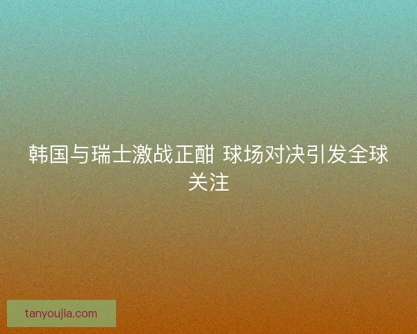 韩国与瑞士激战正酣 球场对决引发全球关注
